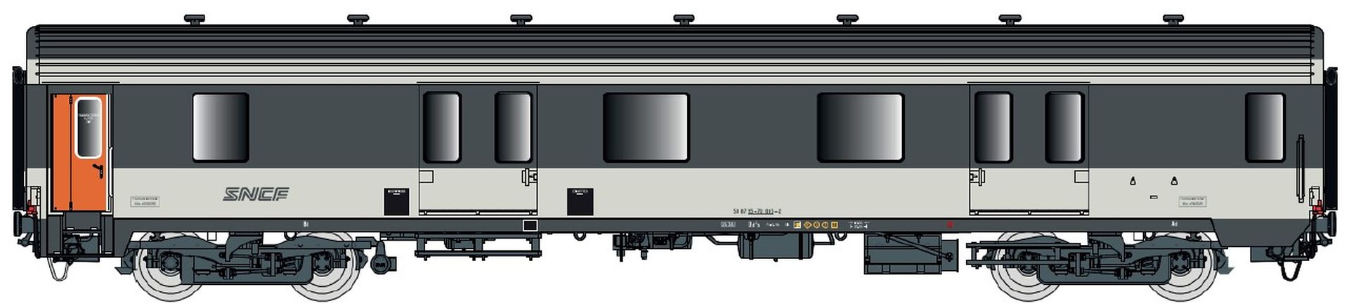 L.S. Models 31236 - Packwagen MC76 Dd2s, SNCF, Ep.IV-V, Corail