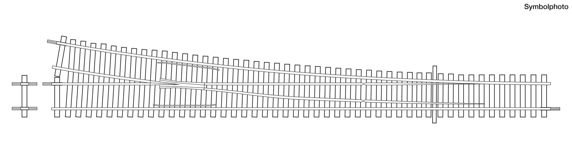 Roco 4042491 - Betonschwellen-Weiche rechts Wr10