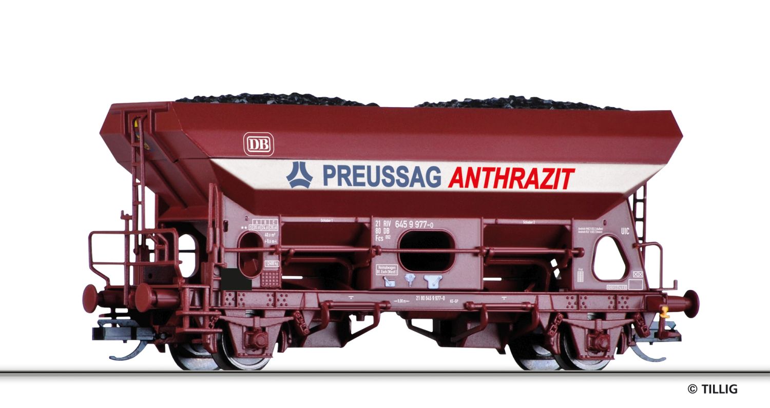 Tillig 17526 - Selbstentladewagen Fcs 092, DB, Ep.IV 'PREUSSAG'
