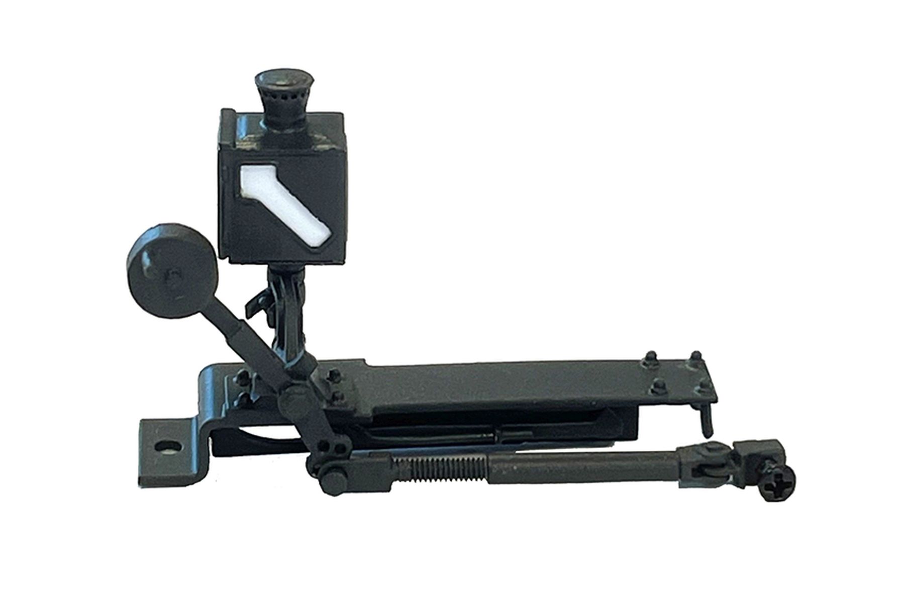 Lenz 55035-01 - Weichenlaterne, Messing Fertigmodell beleuchtet, links vom Gleis stehend, Version A-1