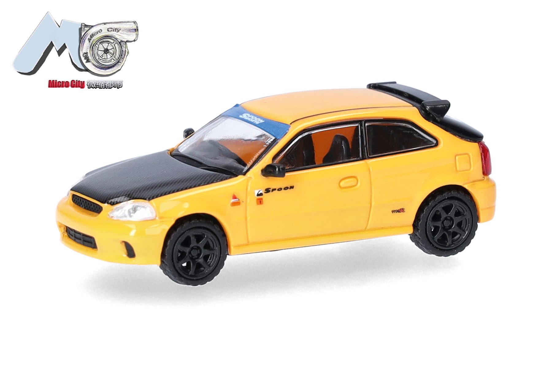 Herpa 87MC000157 - MicroCity: Honda Civic Type R (EK9), gelb