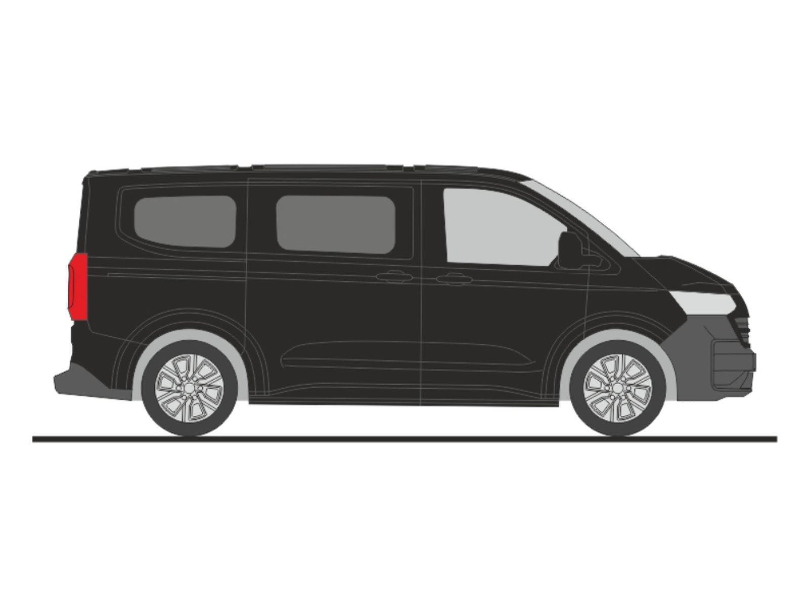 Rietze 11715 - Volkswagen Transporter T7 Bus KR FD midnight black metallic