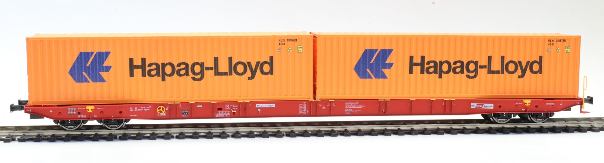 igra 96010094 - Containertragwagen Sggnss, Rail-Cargo, Ep.VI 'Hapag Lloyd' igra 96010094 - Containertragwagen Sggnss, Rail-Cargo, Ep.VI 'Hapag Lloyd'