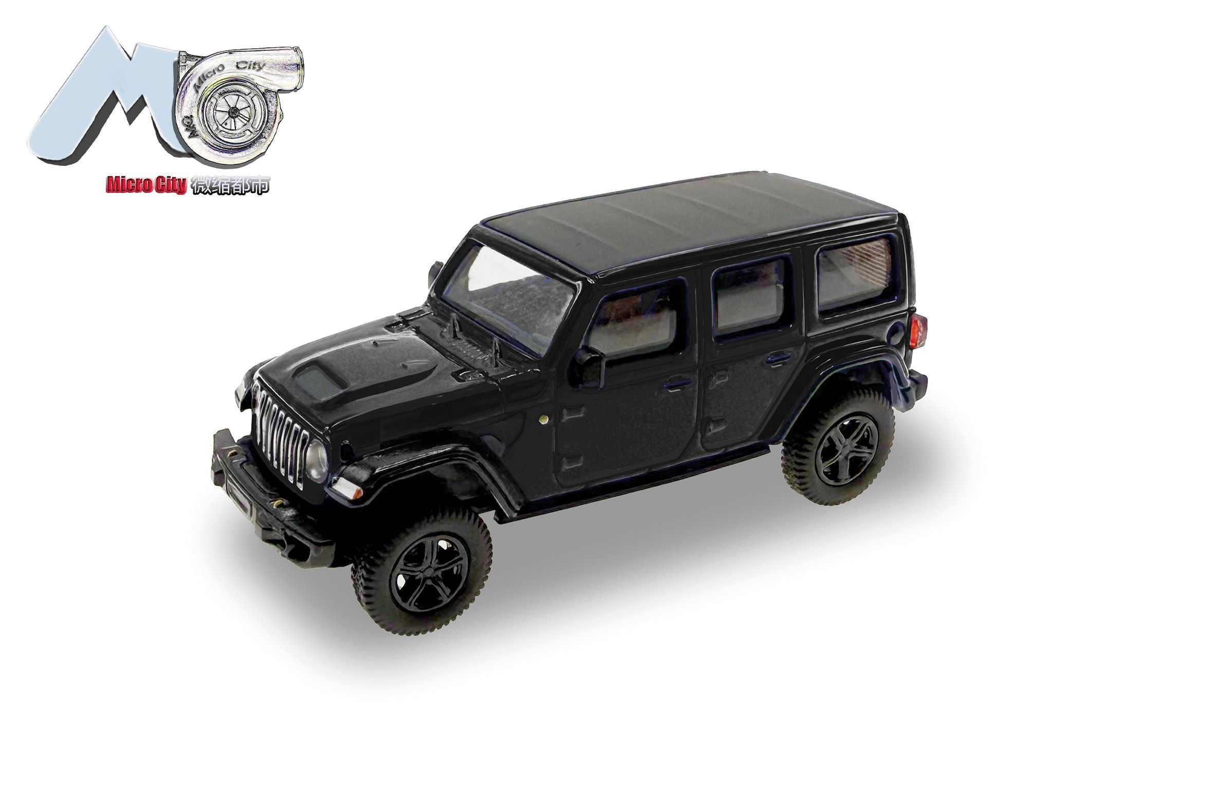 Herpa 87MC000028 - MicroCity: Jeep Wrangler, schwarz (ab 2017)