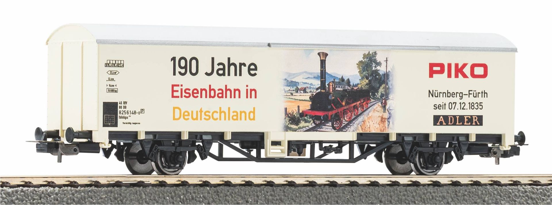 Piko 95745 - Gedeckter Güterwagen zum Tag der Modelleisenbahn 2025 '190 Jahre Eisenbahn in Deutschland'