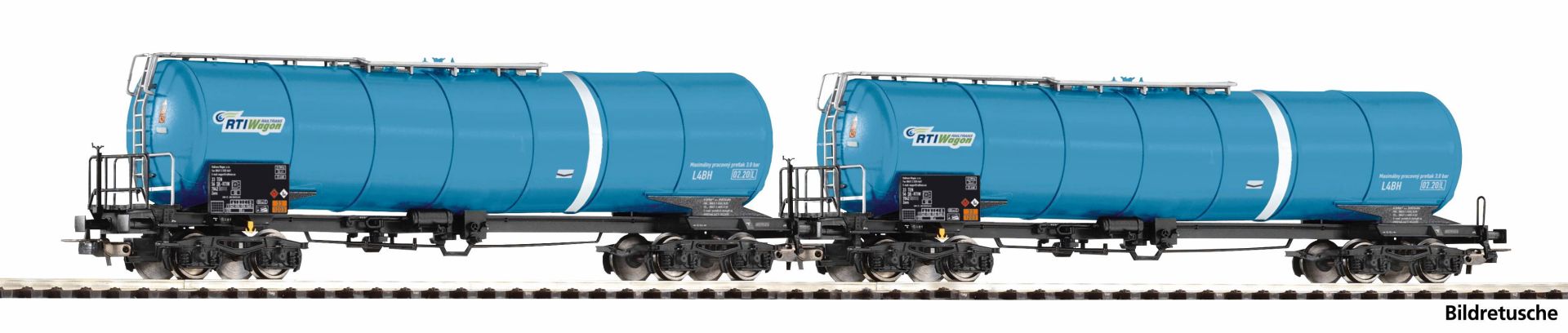 Piko 28343 - 2er Set Knickkesselwagen, RTI, Ep.VI