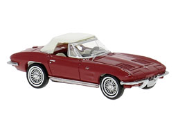 Brekina 18026 - Chevrolet Corvette C2 Cabrio, rot geschlossen