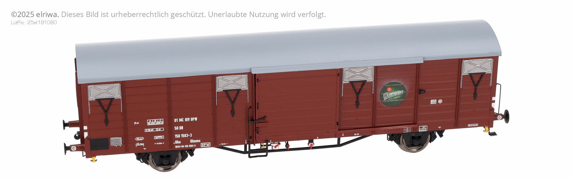 Exact-Train EX23074 - Gedeckter Güterwagen Glmms, DR, Ep.IV 'Wernersgrüner'