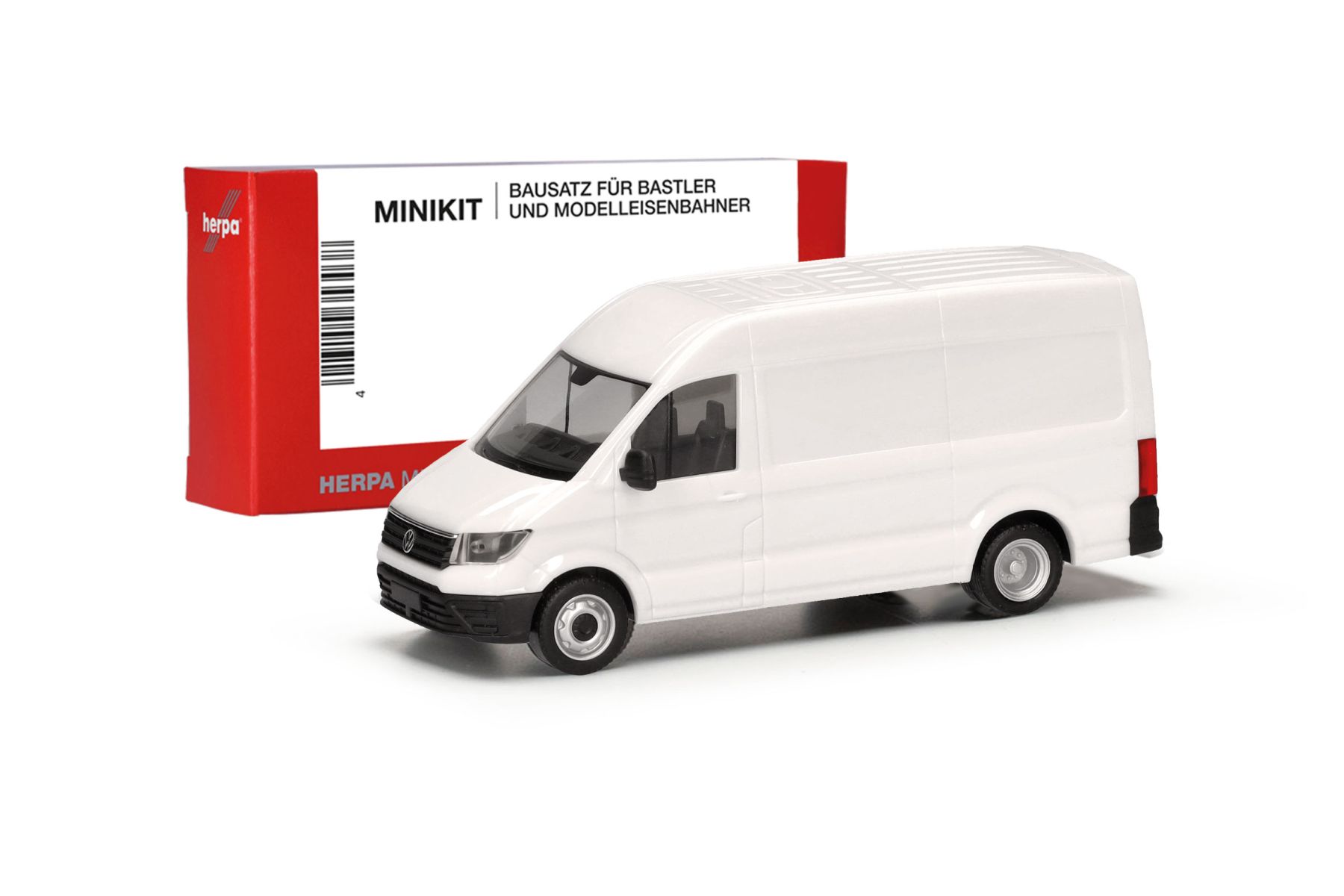Herpa 014038 - MiniKit: Volkswagen (VW) Crafter Kasten HD mit Zwillingsbereifung, weiß