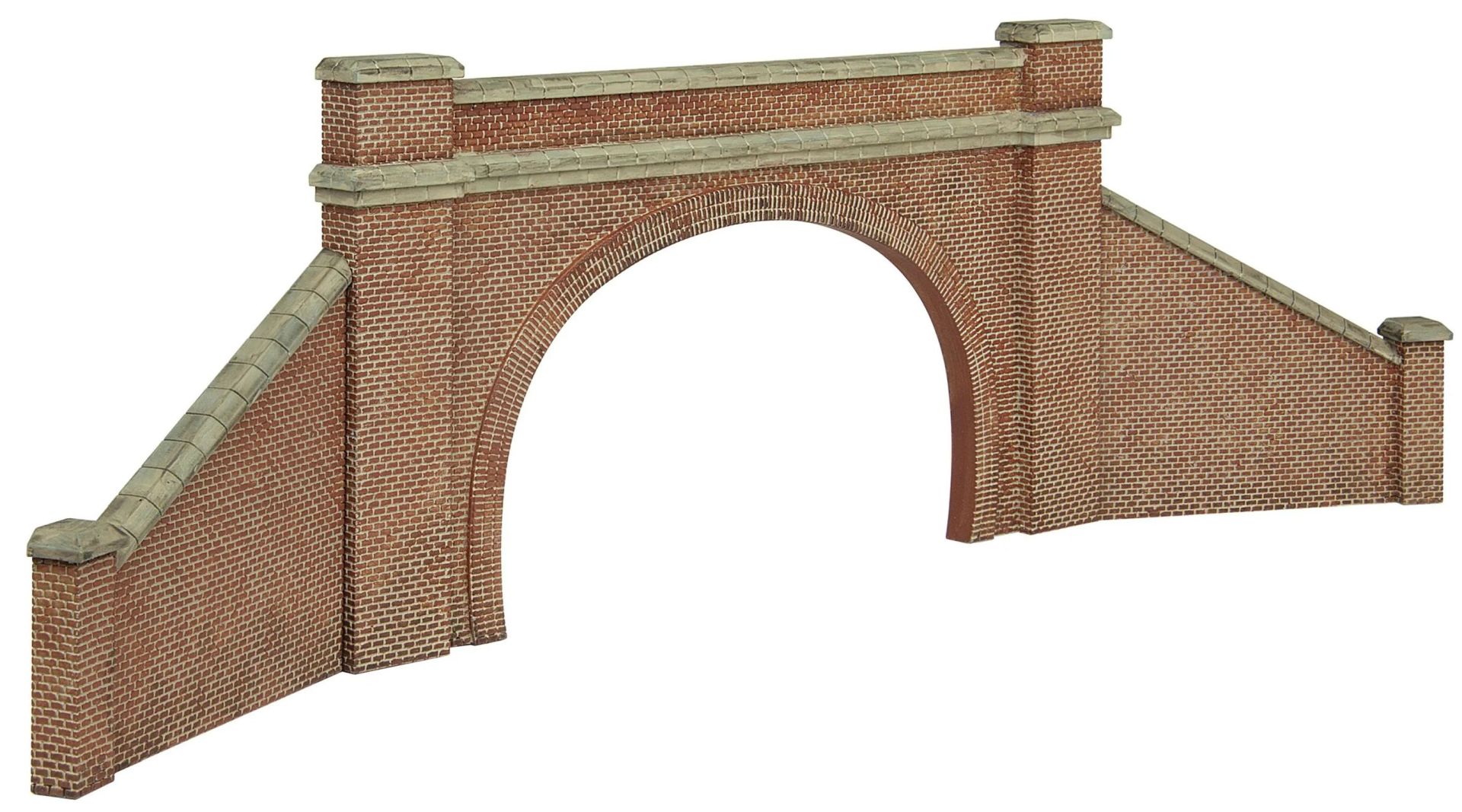 Hornby TT9038 - Zweigleisige Tunnelportale mit Seitenmauern, roter Backstein