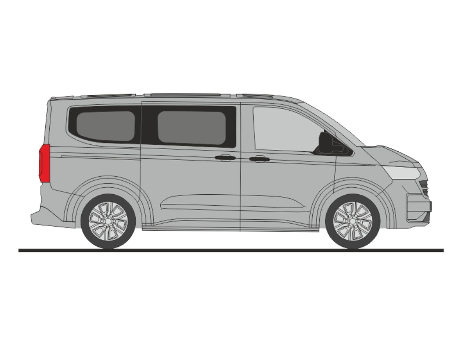 Rietze 11735 - Volkswagen T7 Caravelle light grey metallic