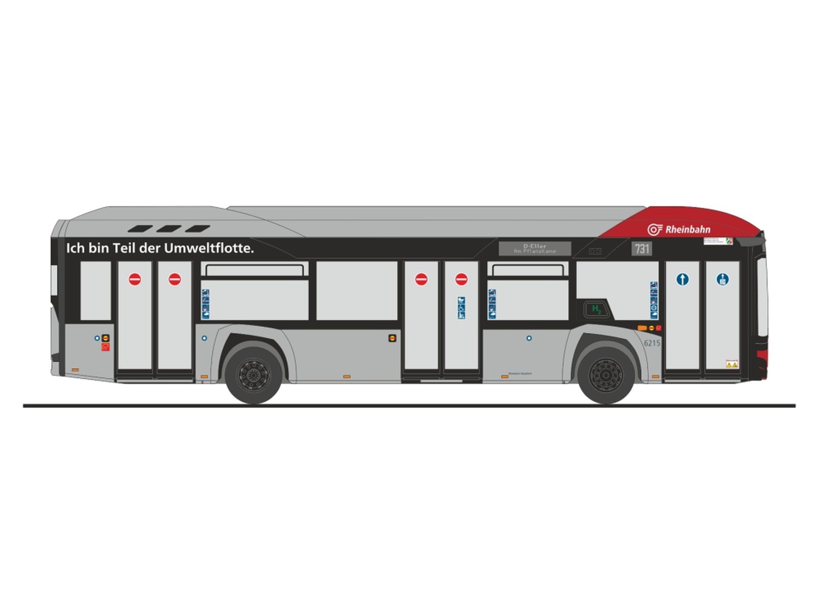 Rietze 77024 - Solaris Urbino 12´19 Hydrogen Rheinbahn Düsseldorf