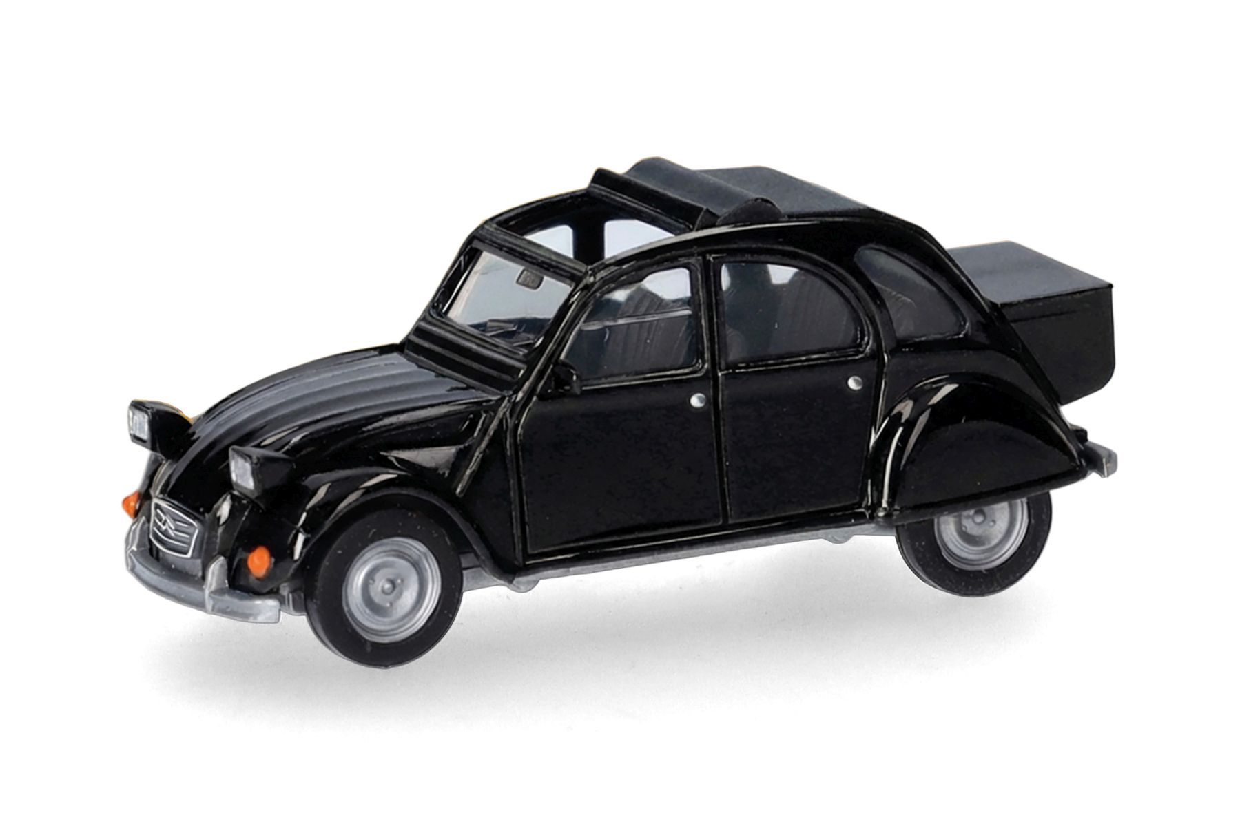 Herpa 027632-007 - Citroen 2 CV mit Queue, schwarz