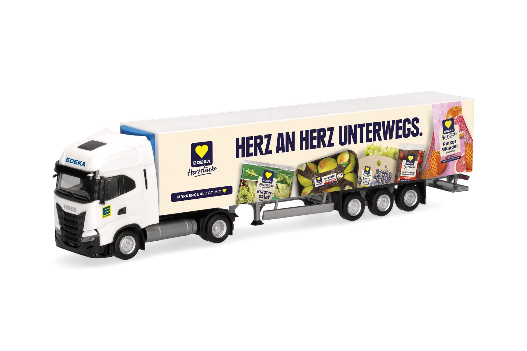 Herpa 319027 - Iveco S-Way Kühlkoffer-Sattelzug "Edeka"