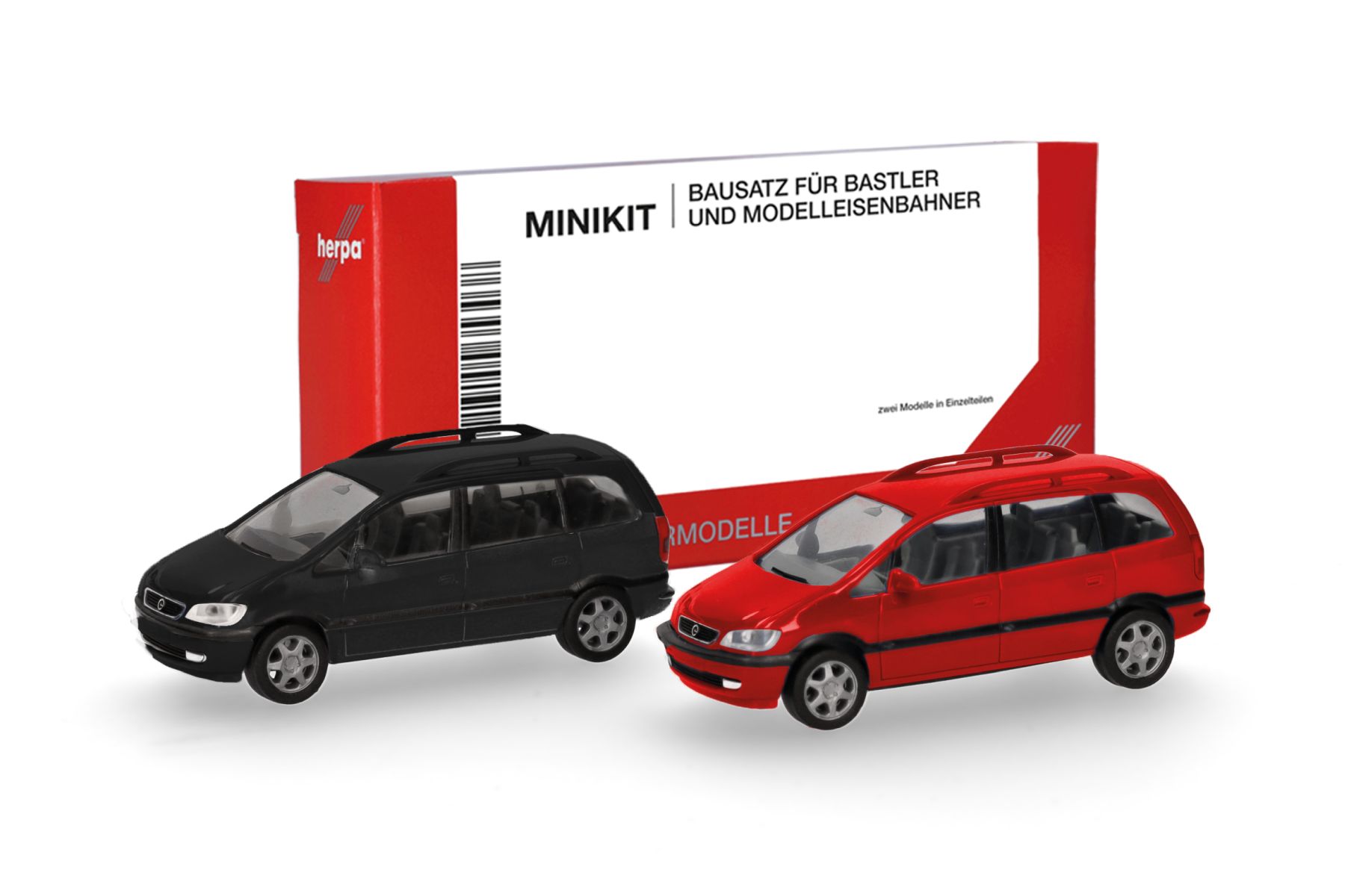 Herpa 013932-002 - MiniKit: Opel Zafira, schwarz und rot (2 Stück)