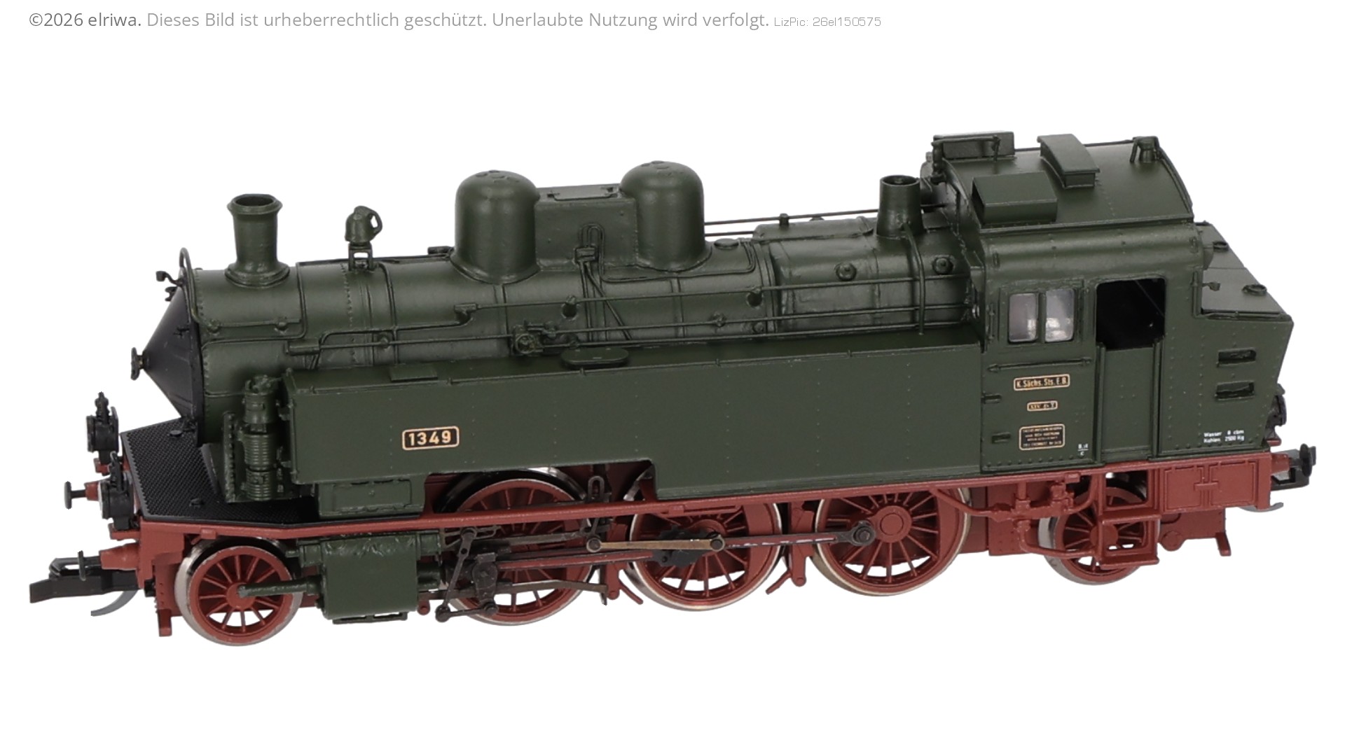 Beckmann 1010634 - Dampflok XIV HT, K.Sächs.Sts.E.B., Ep.I, gerader Wasserkasten, DC-Digital