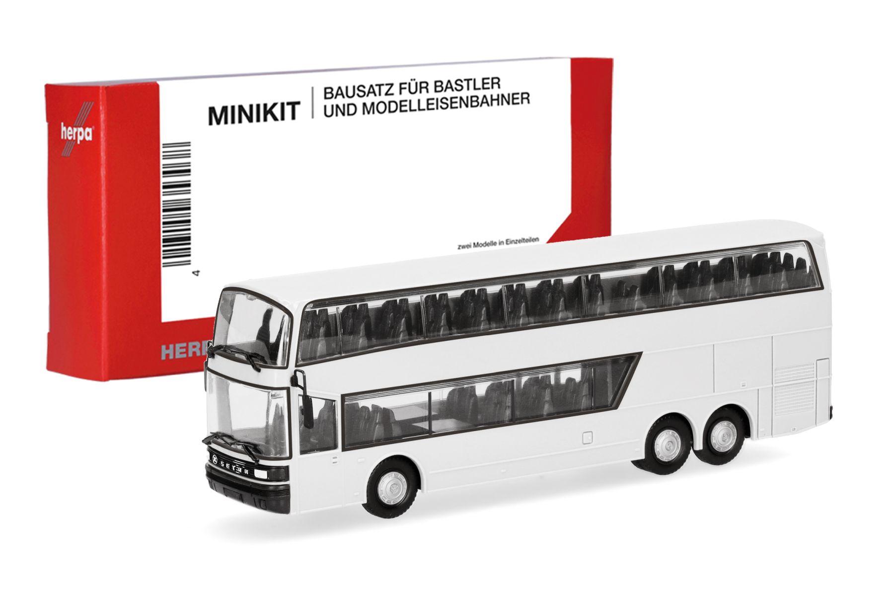 Herpa 014335 - MiniKit: Setra 228 DT, weiß (1 Stück)