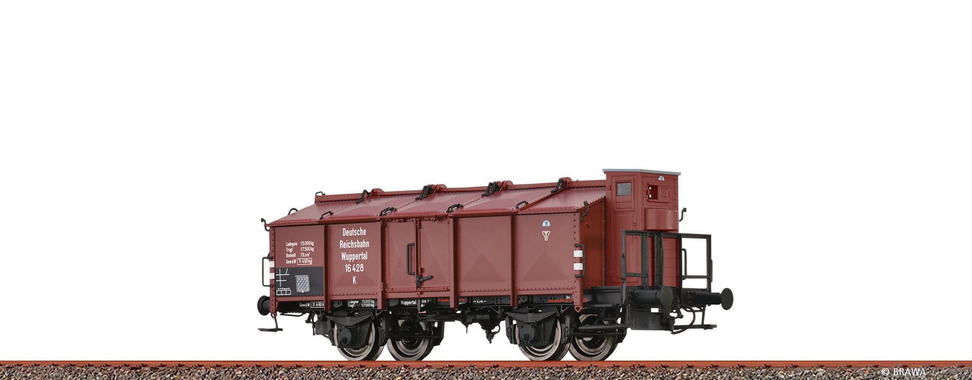 Brawa 50551 - Klappdeckelwagen K, DRG, Ep.II