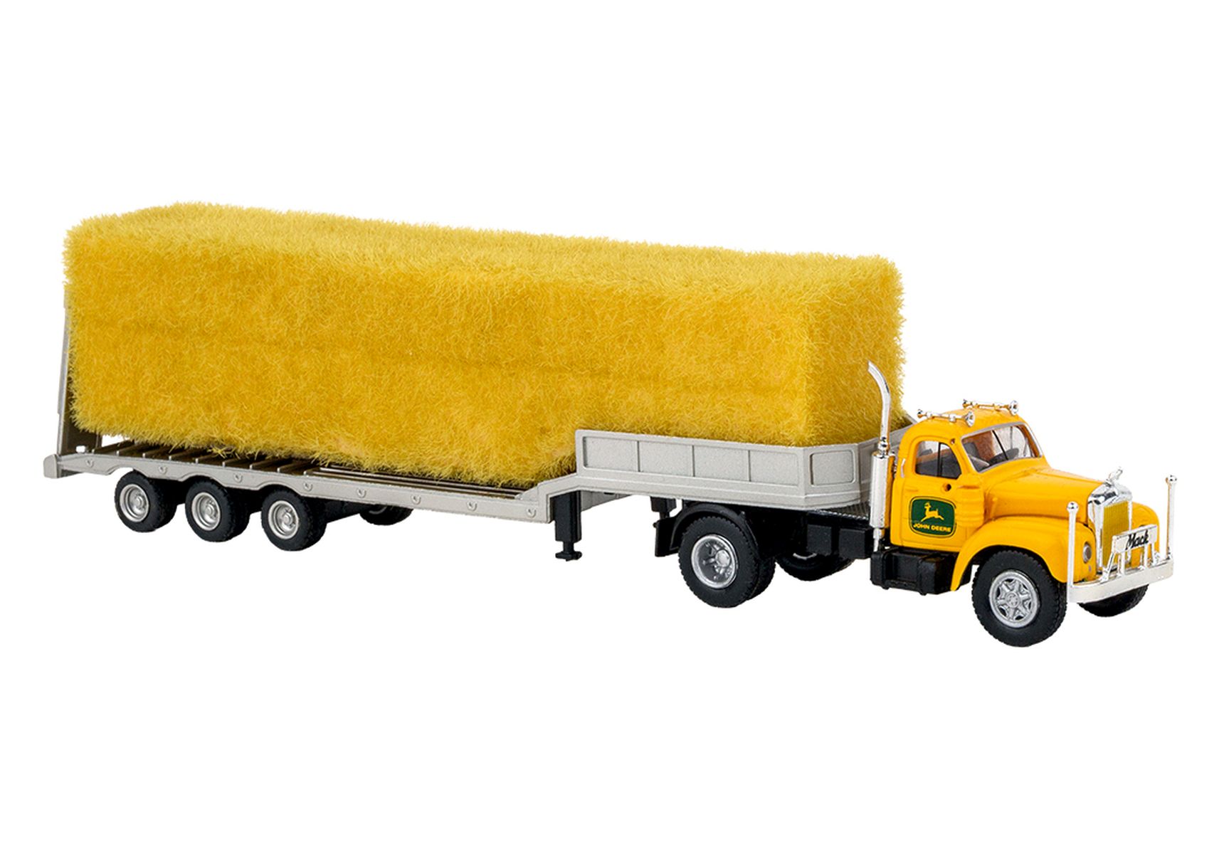 Brekina 85984 - Mack B61 mit beladenem Tieflader, gelb