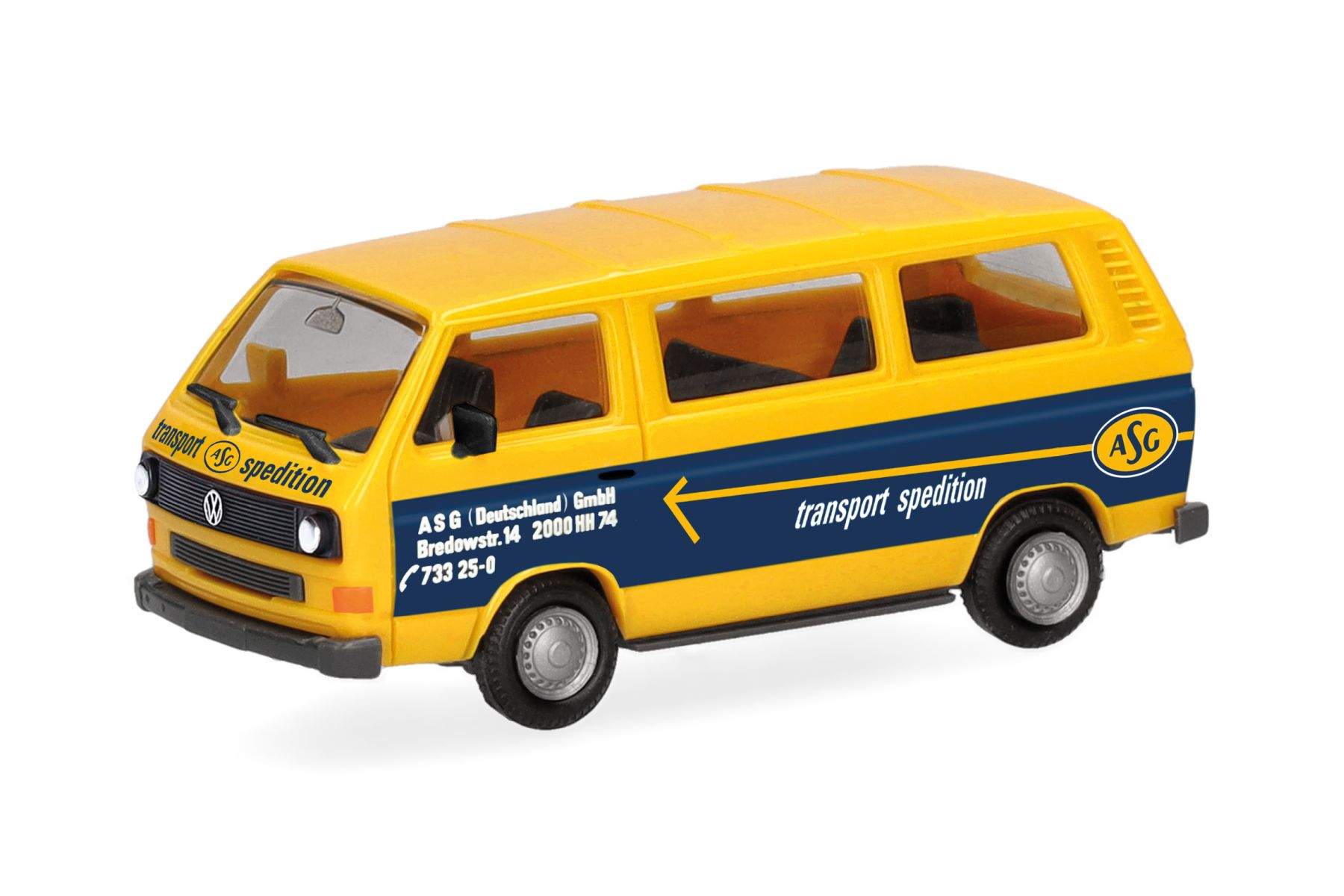 Herpa 099219 - Volkswagen (VW) T3 Bus "ASG Hamburg"