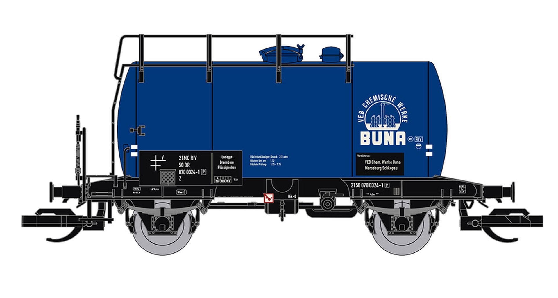 Saxonia 120068 - Kesselwagen 'Deutz', DR, Ep.IV 'Buna'