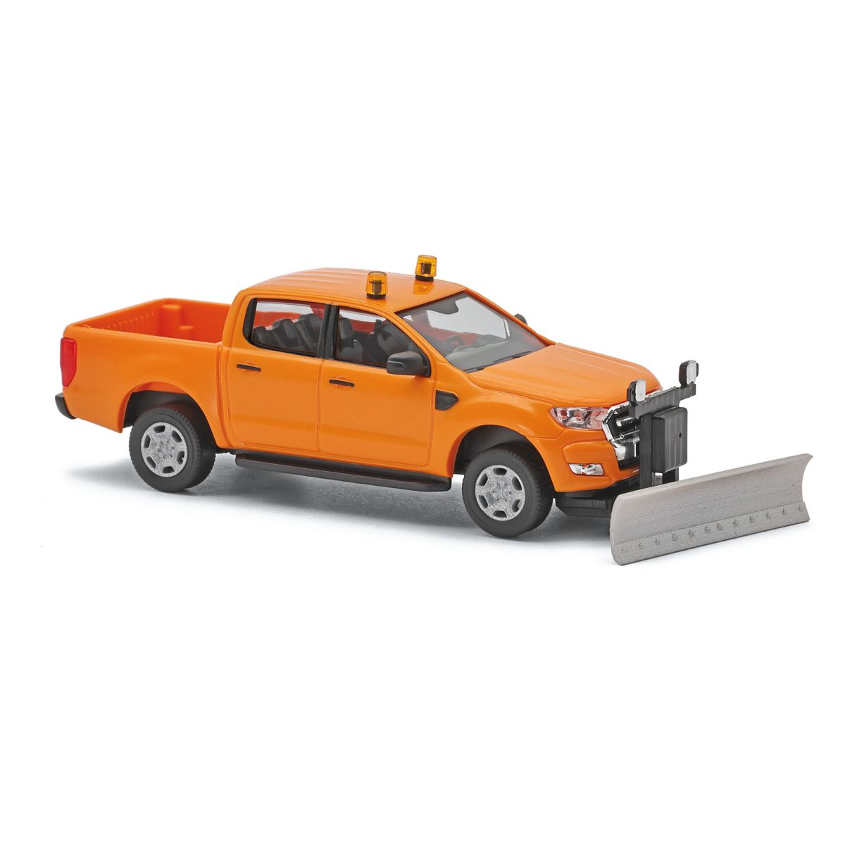 Busch 52862 - Ford Ranger, Orange mit Schneepflug