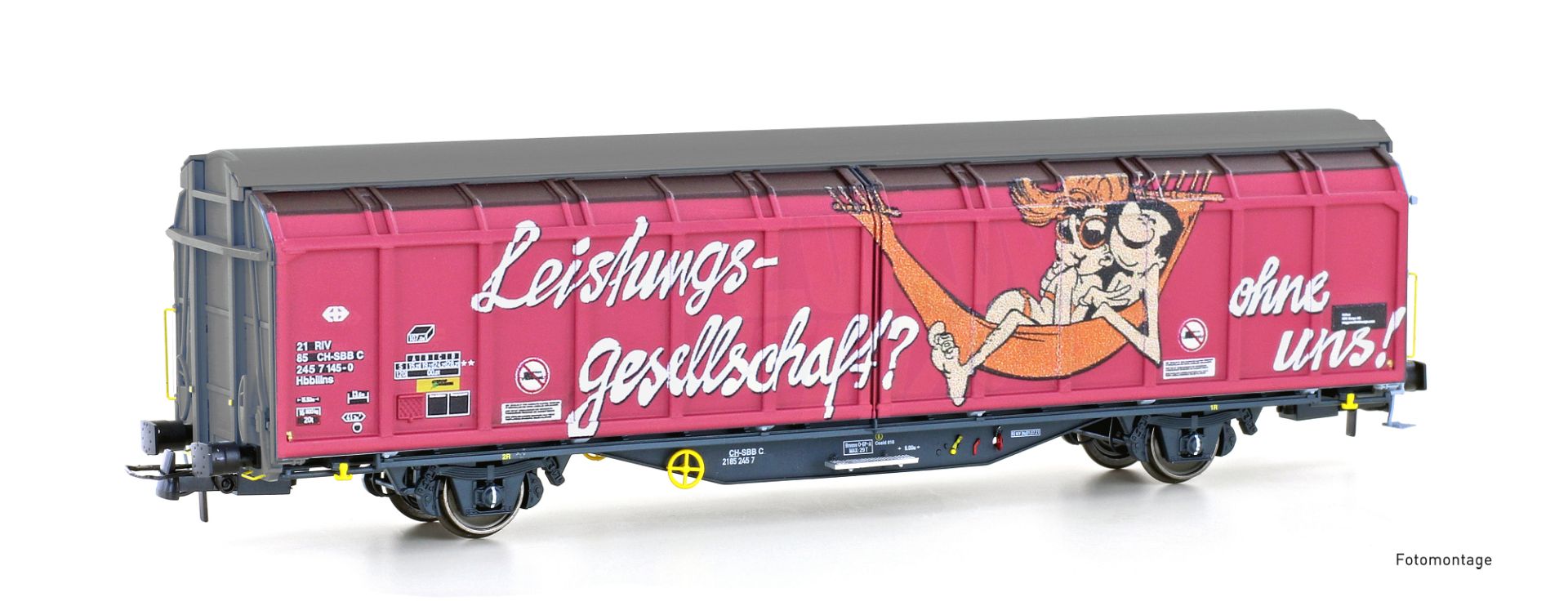 Hobbytrain H45105 - Schiebewandwagen Hbbillns, SBB, Ep.VI, Graffiti, Nr. 3
