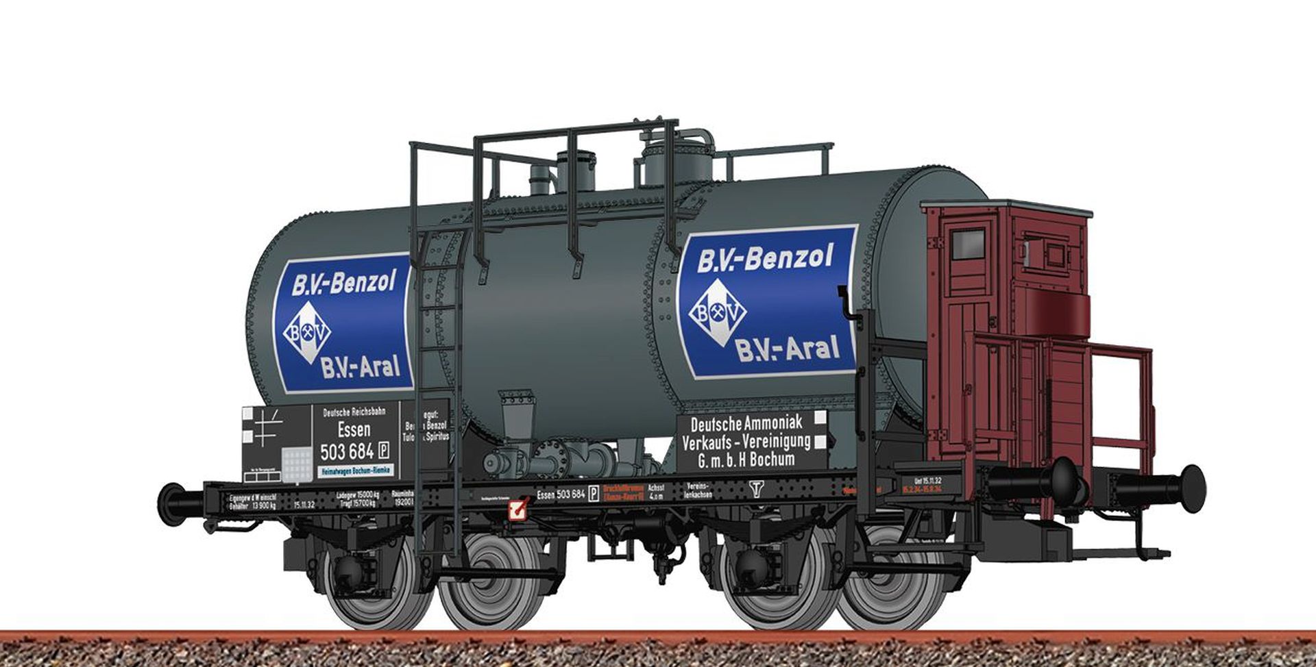 Brawa 50847 - Kesselwagen Z P, DRG, Ep.II 'ARAL'