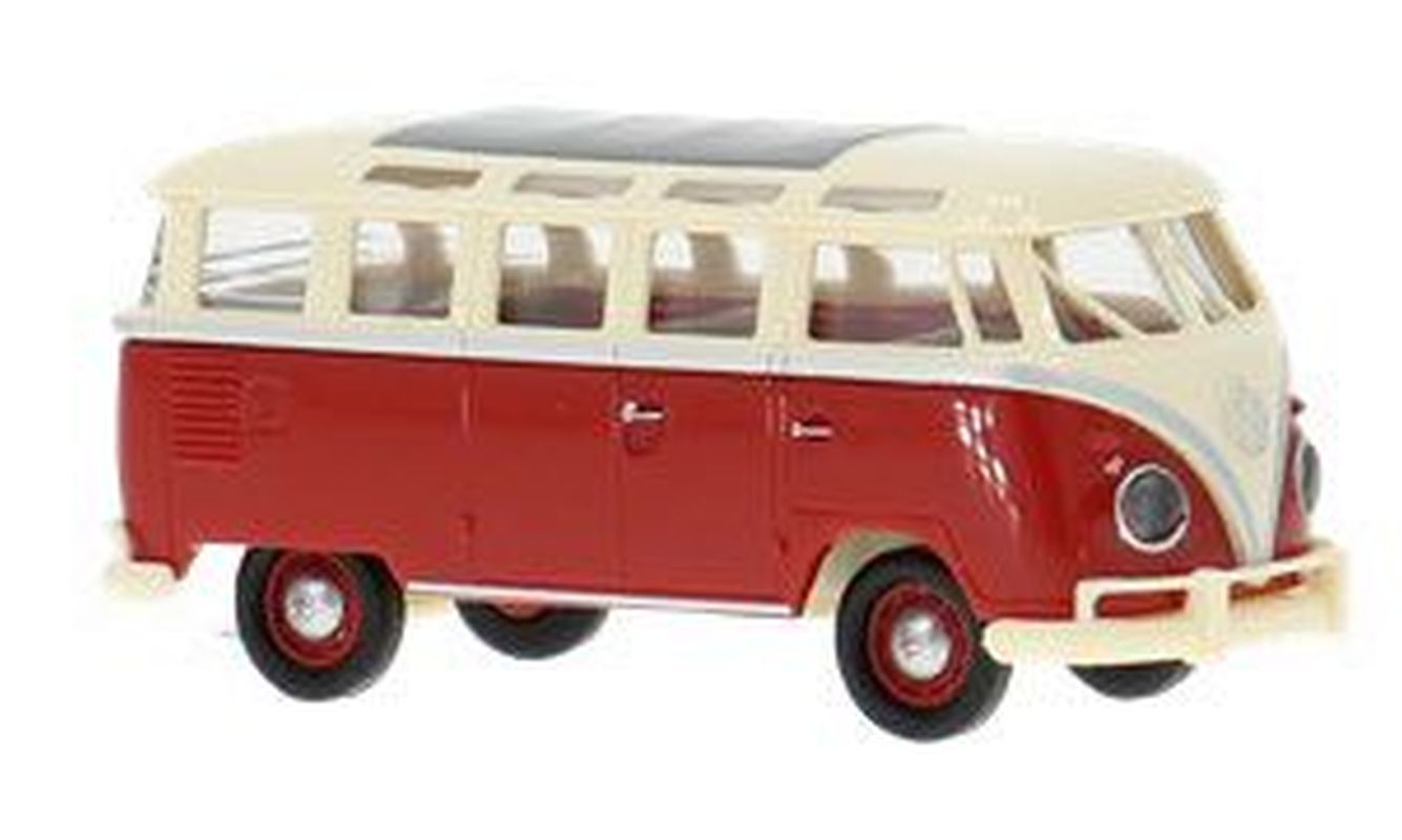 Brekina 31860 - VW T1b Samba rot/elfenbein