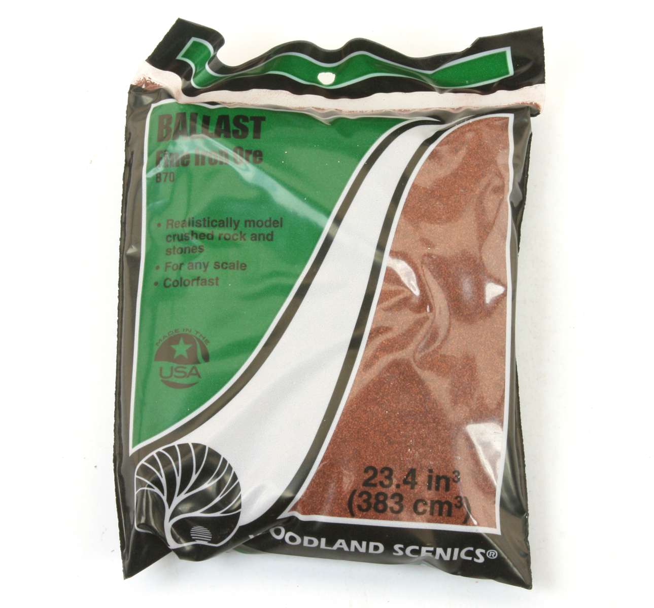 Woodland WB70 - Schotter erzfarben, fein, 220g