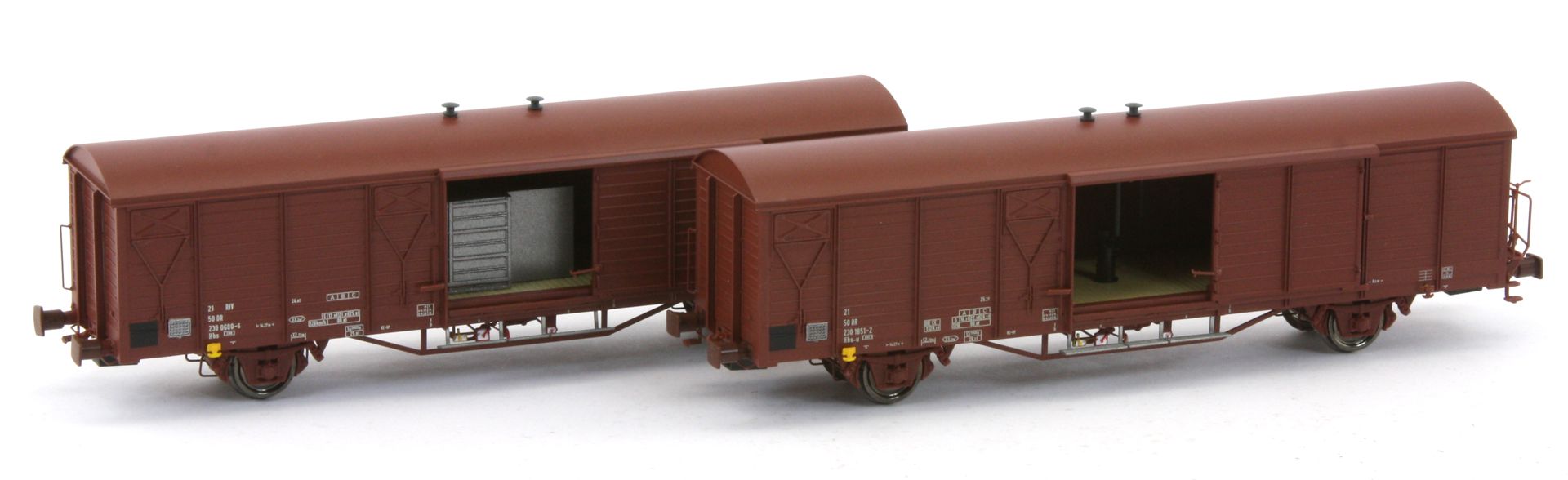 Exact-Train EX23082 - 2er Set Mannschaftswagen Hbs 2300, DR, Ep.IV