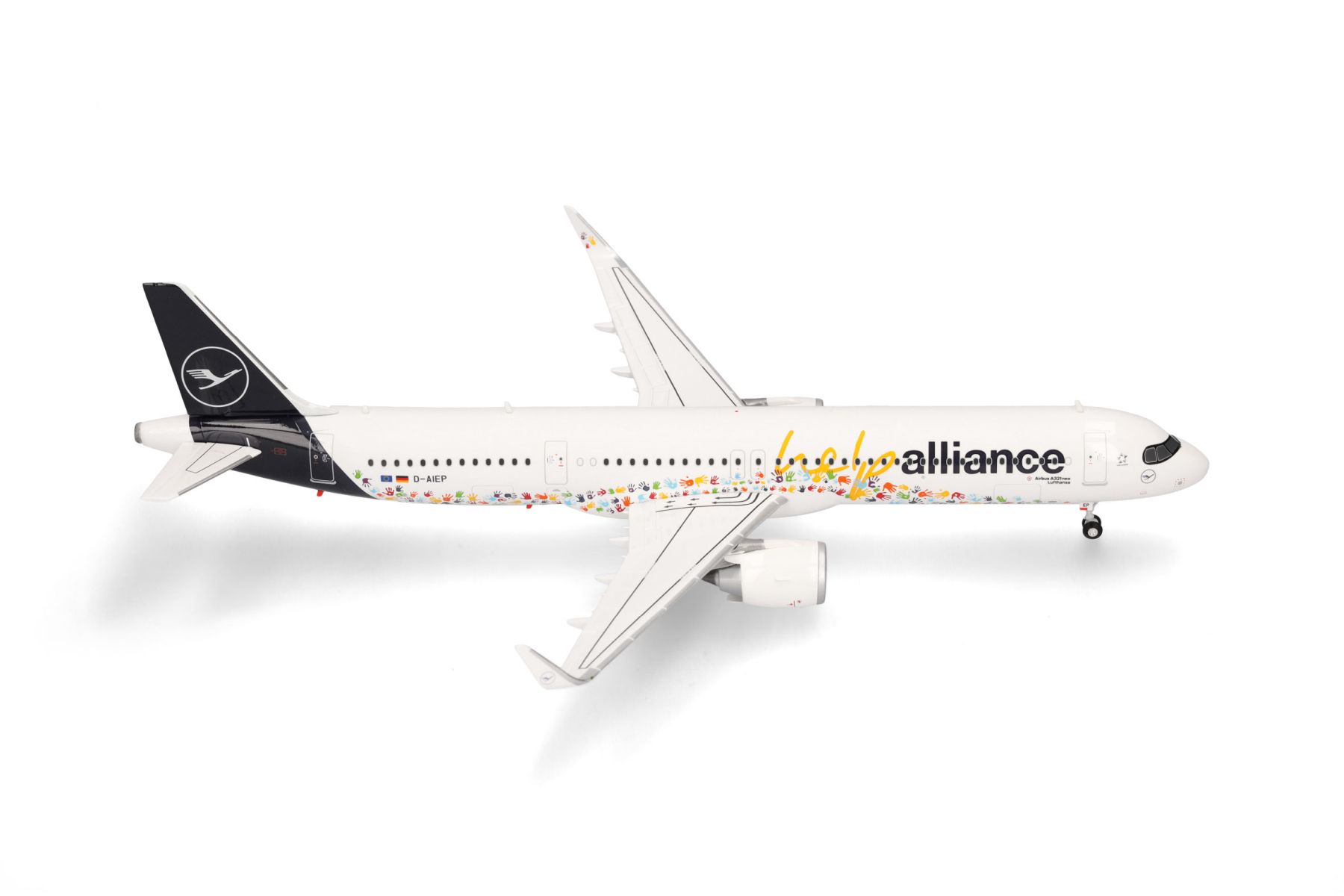 Herpa 573900 - Lufthansa Airbus A321neo "Help Alliance" - D-AIEP