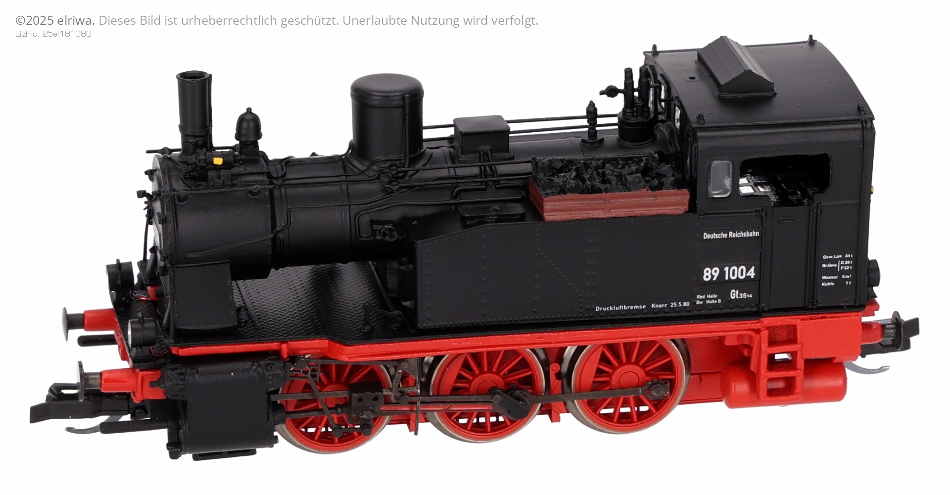 Beckmann 1010806 - Dampflok BR 89, pr. T8, Museumslok Halle, Ep.VI