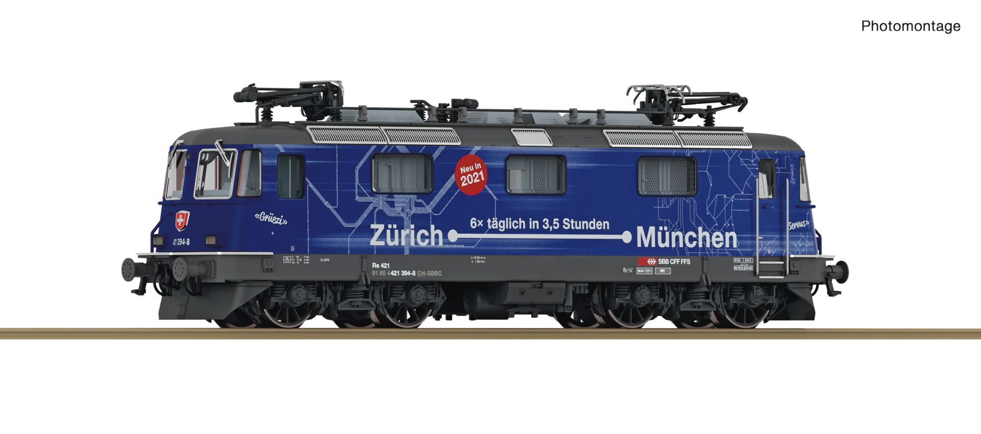 Fleischmann 732405 - E-Lok Re 421 394-8, SBB, Ep.VI