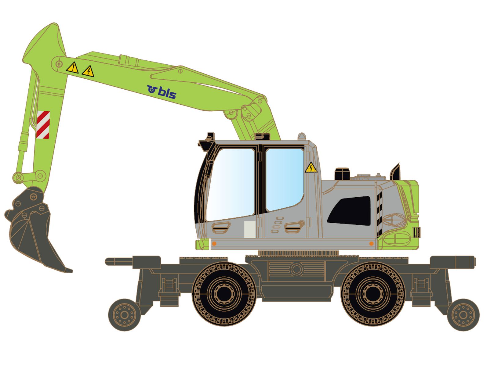 MiNiS LC4269 - Zweiwege-Bagger Liebherr A922 Rail - BLS (CH)