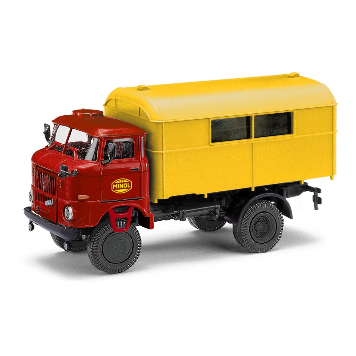 Busch 95409 - IFA W50 LA mit Koffer Minol, Bj. 1973