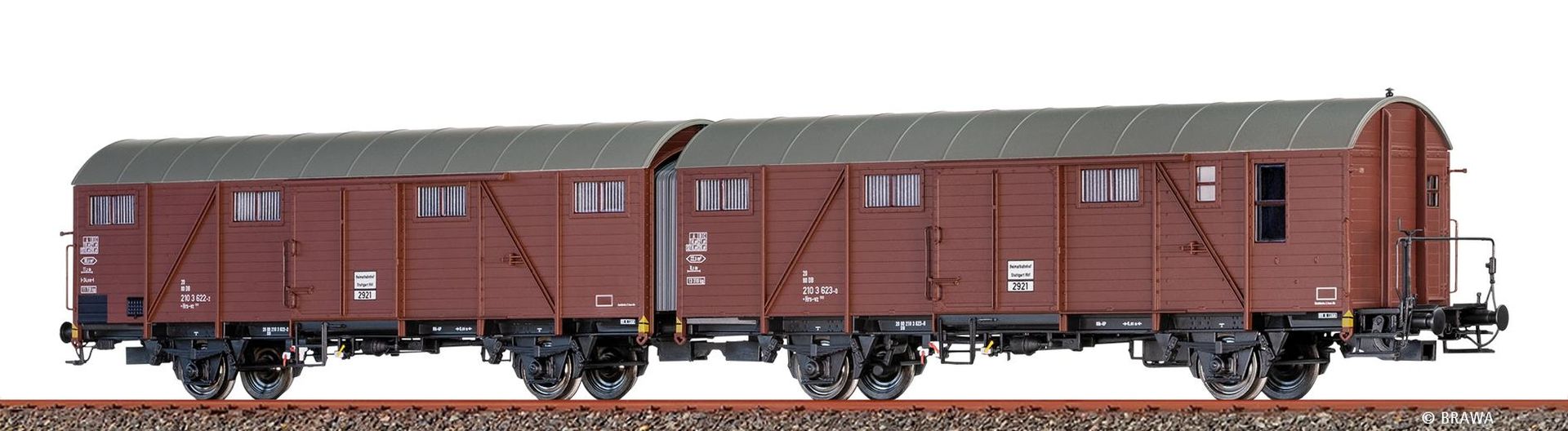 Brawa 51299 - Gedeckter Güterwagen Gllmehs52, DB, Ep.IV, AC