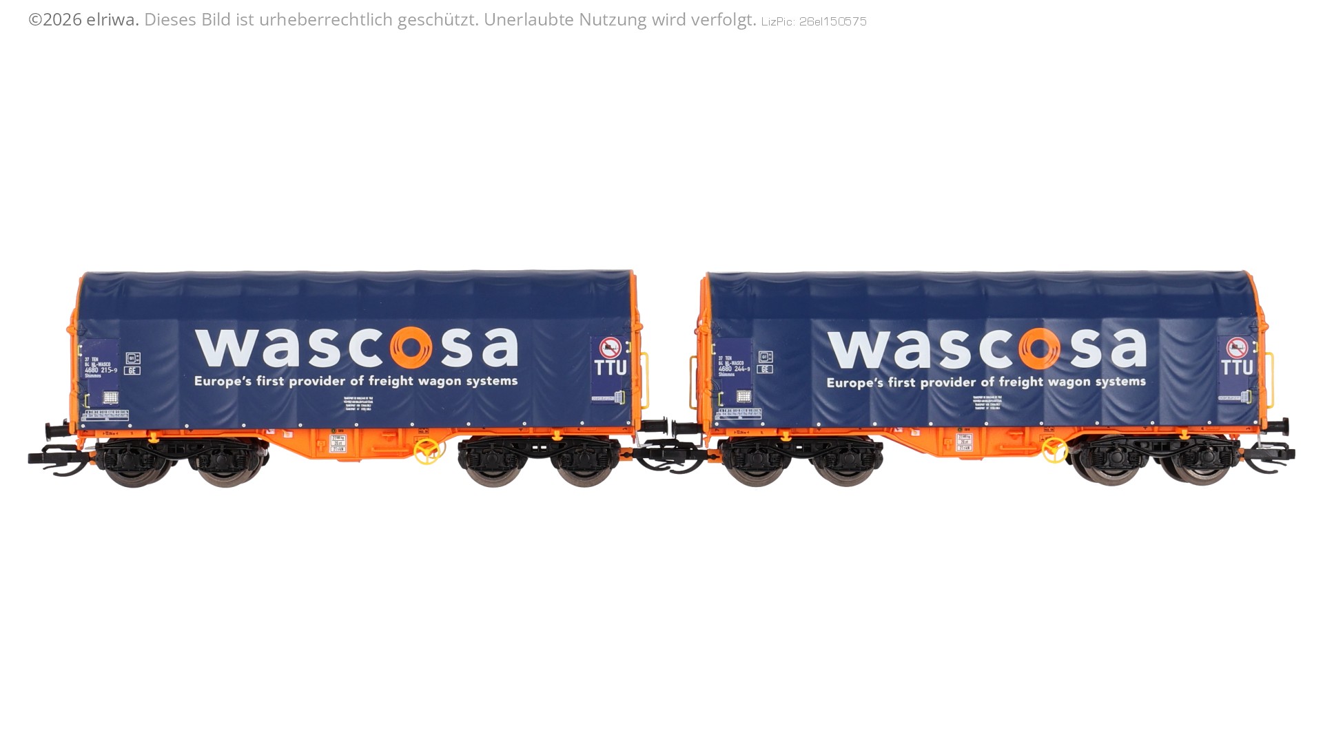 Roco 6680006-2 - 2er Set Schiebeplanenwagen Shimmns, Wascosa, Ep.VI