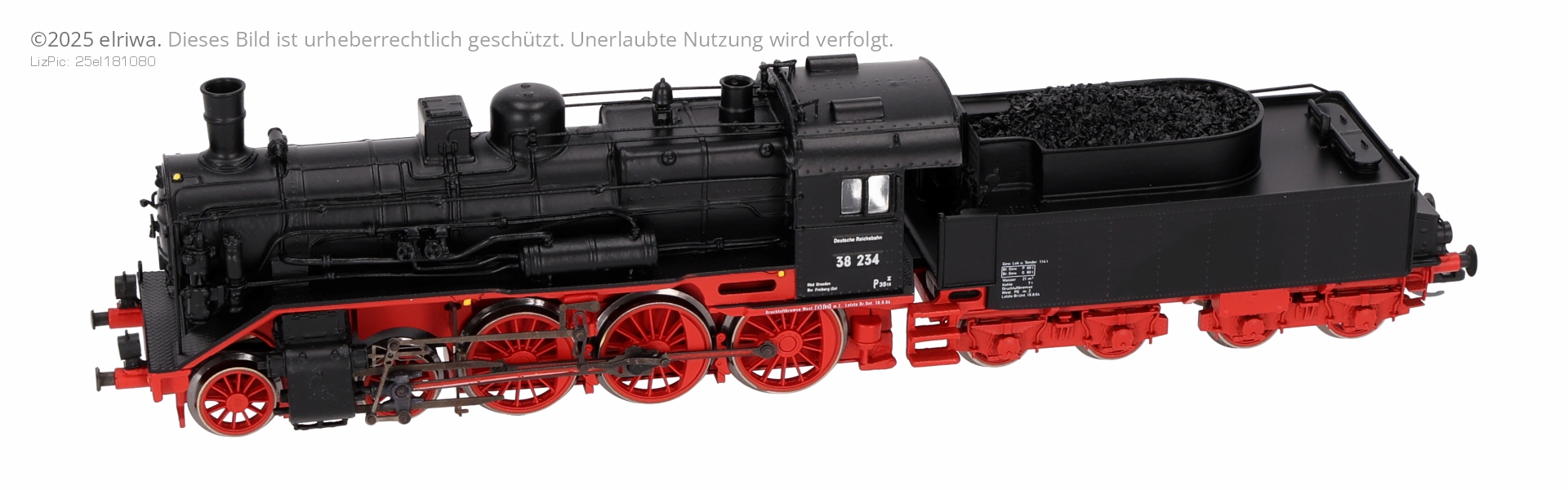 Beckmann 1018301 - Dampflok 38 234, DR, Ep.III