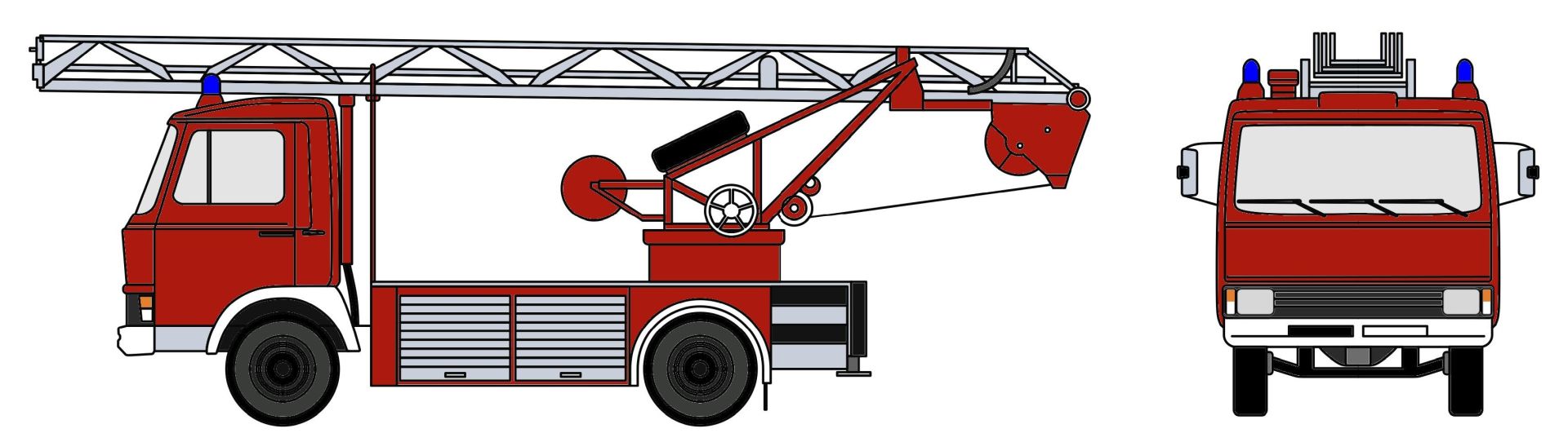 Loewe 4124 - Iveco Magirus "Zeta"  90M5 - DL18 Neutral Rot  (Facelift)