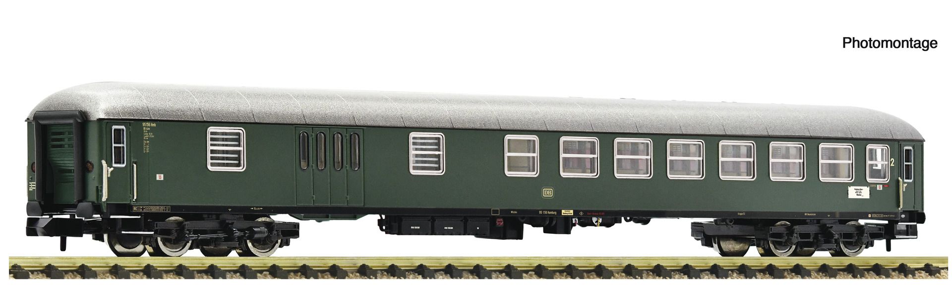 Fleischmann 6260072 - Personenwagen B4üm, 2. Klasse mit Gepäckabteil, DB, Ep.III