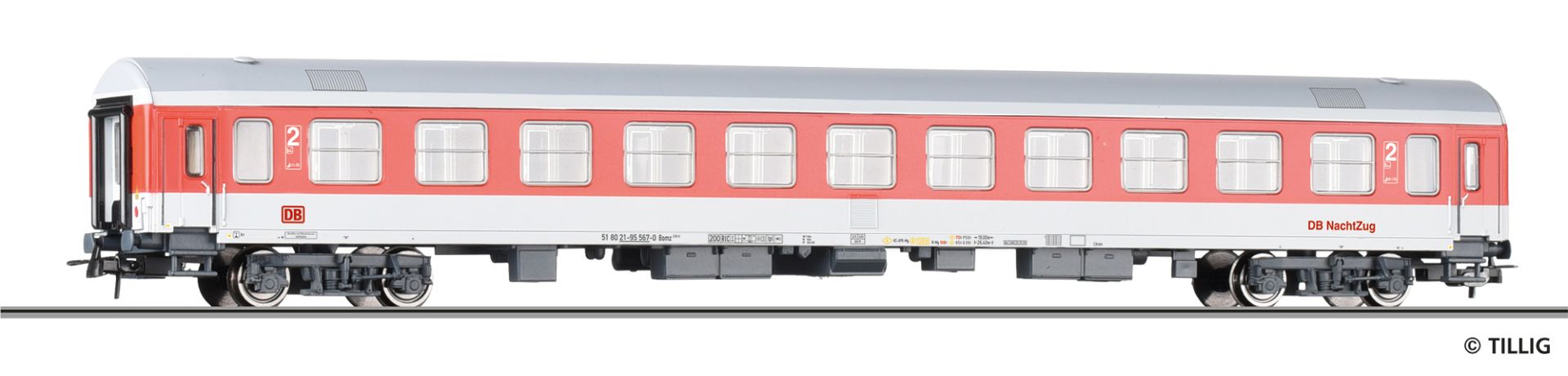 Tillig 75019 - Reisezugwagen 2. Klasse Bomz 236.6, DB NachtZug, DBAG, Ep.V