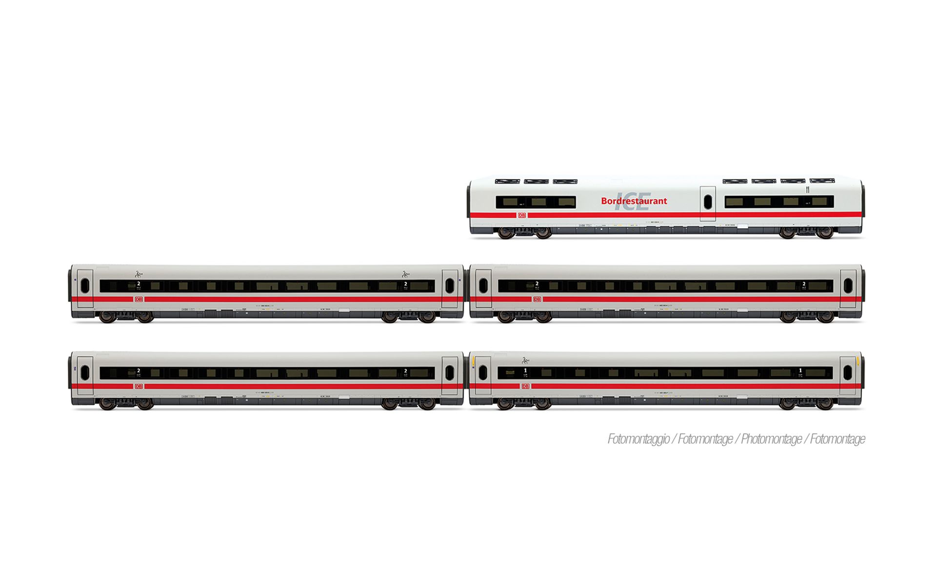 Lima HL4684 - 5er Set Zwischenwagen für ICE 1 Tz 155 'Klimaschützer', DBAG, Ep.VI