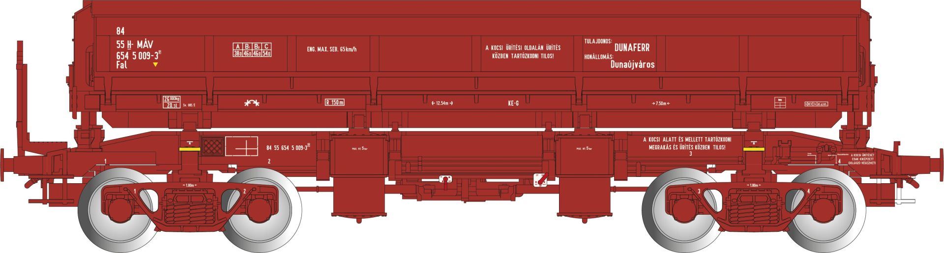 Albert Modell 654011 - Offener Güterwagen Fal, MÁV, Ep.V