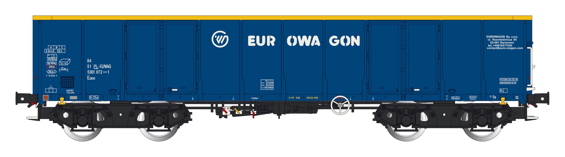 Albert Modell 530009 - Offener Güterwagen Eaos, PL-EUWAG, Ep.VI