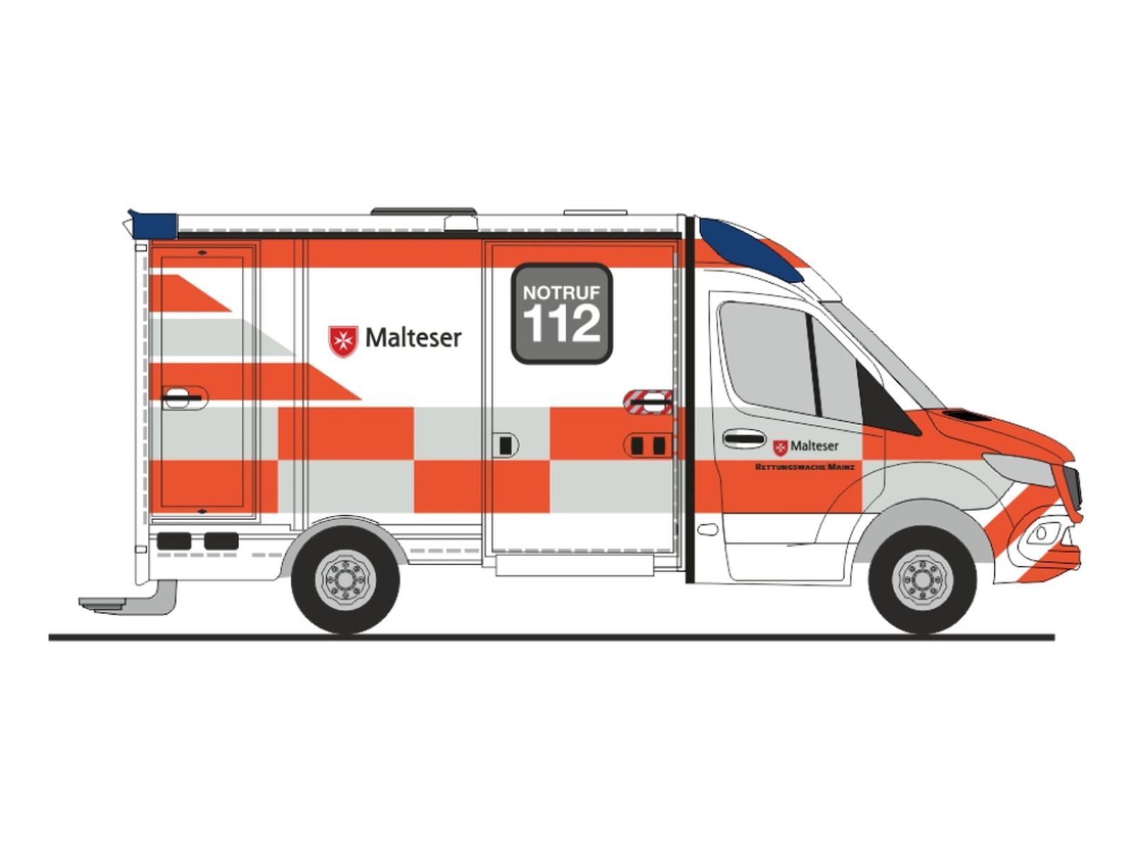 Rietze 76092 - System Strobel RTW´18 Malteser Mainz