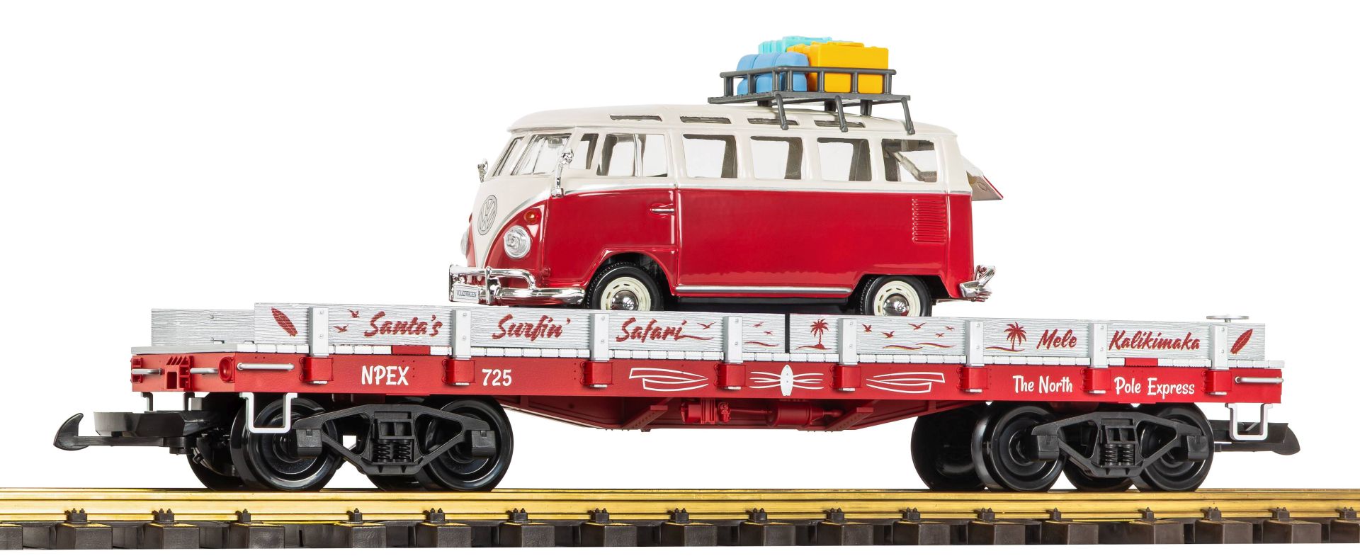 Piko 38312 - Autotransportwagen 'Weihnachten' mit Auto Transporter VW T1