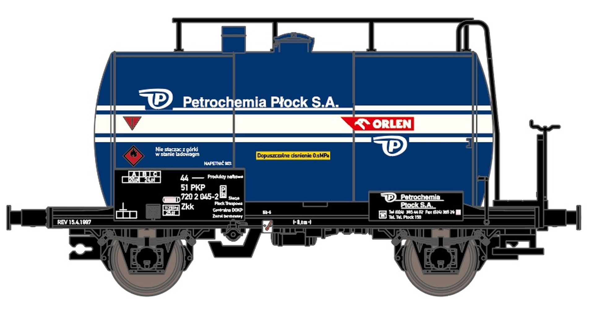 Exact-Train EX20645 - 2er Kesselwagen 30m³, PKP, Ep.V 'PETROCHEMIA'