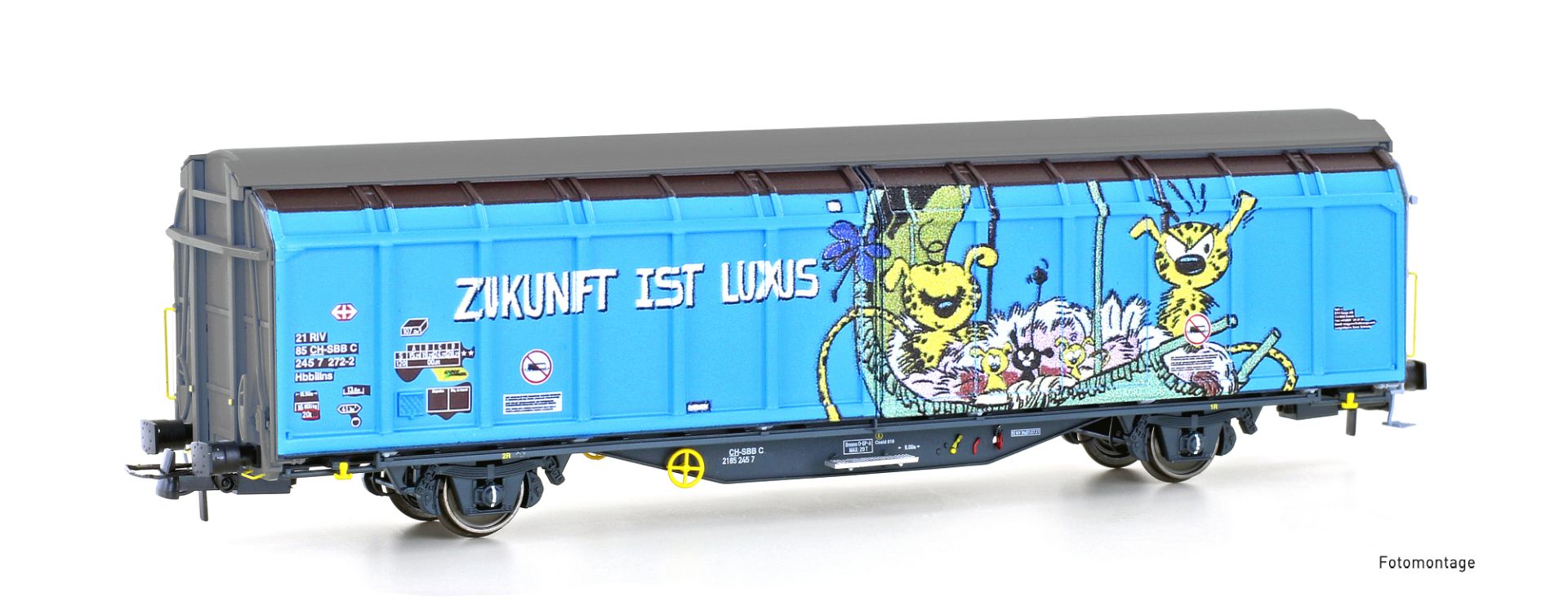 Hobbytrain H45106 - Schiebewandwagen Hbbillns, SBB, Ep.VI, Graffiti, Nr. 4