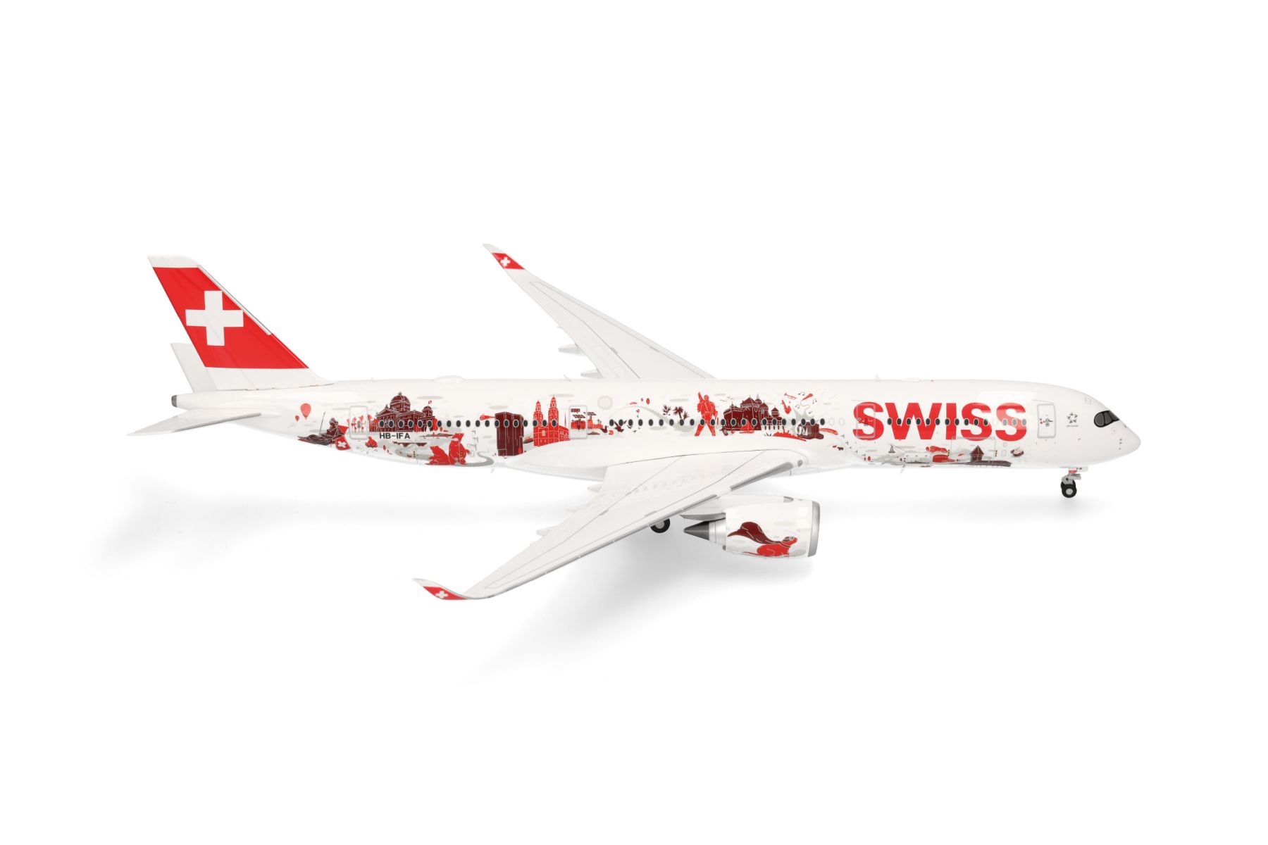 Herpa 573672 - Swiss International Air Lines Airbus A350-900 "Wanderlust" - HB-IFA